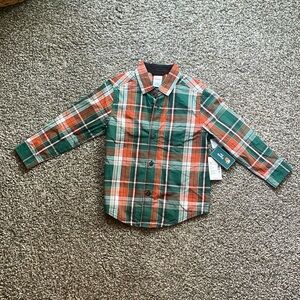 Brand new Gymboree, 4T boys long sleeve  button-down. Brand new. Fall colors.